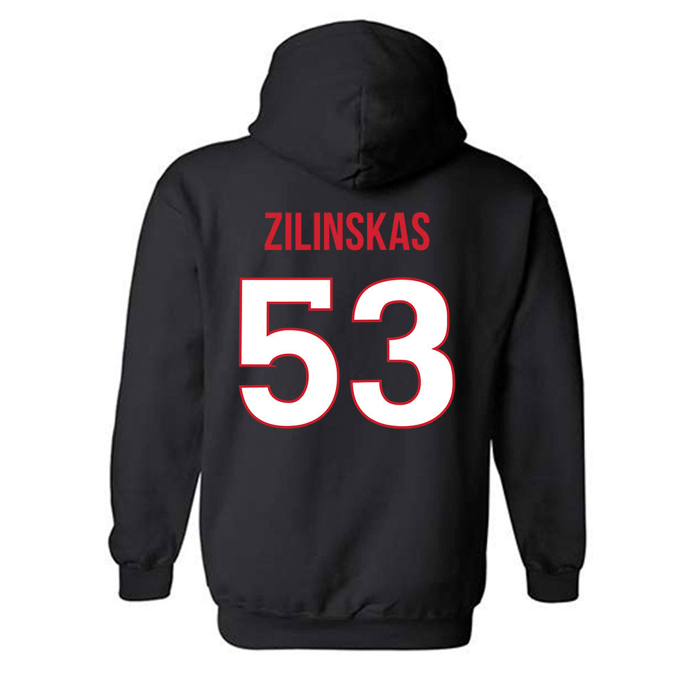 Rutgers - NCAA Football : Hank Zilinskas - Replica Shersey Hooded Sweatshirt-1
