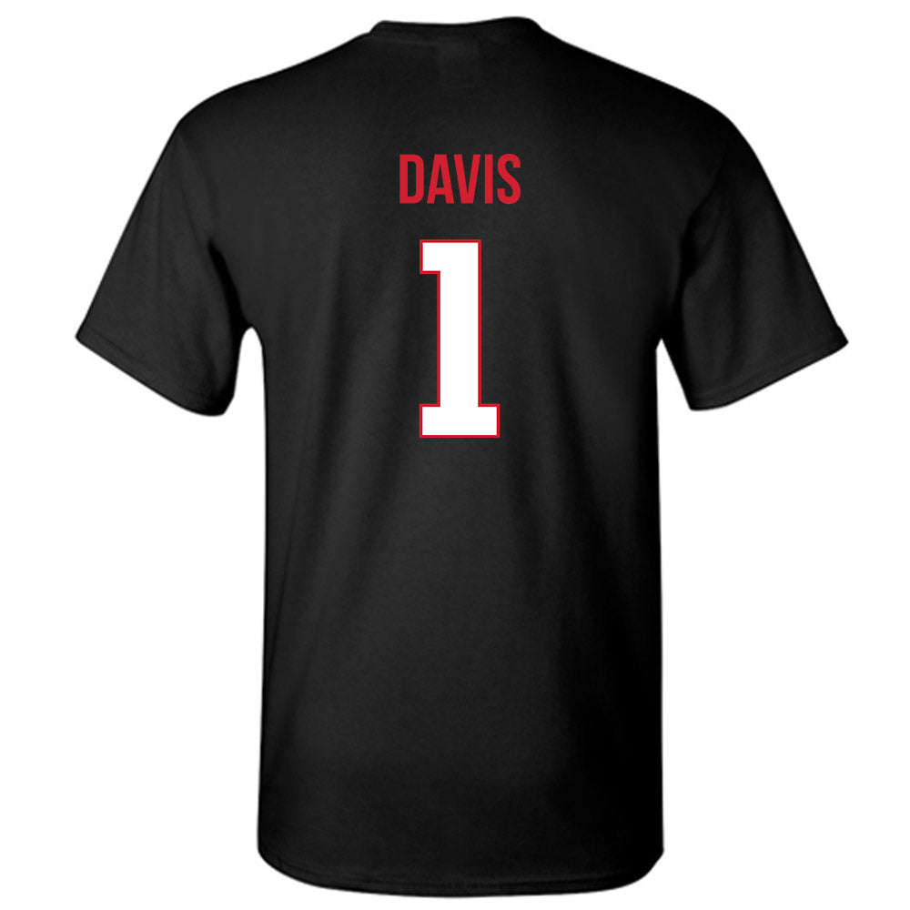 Rutgers - NCAA Men's Basketball : JaMichael Davis - Replica Shersey T-Shirt-1