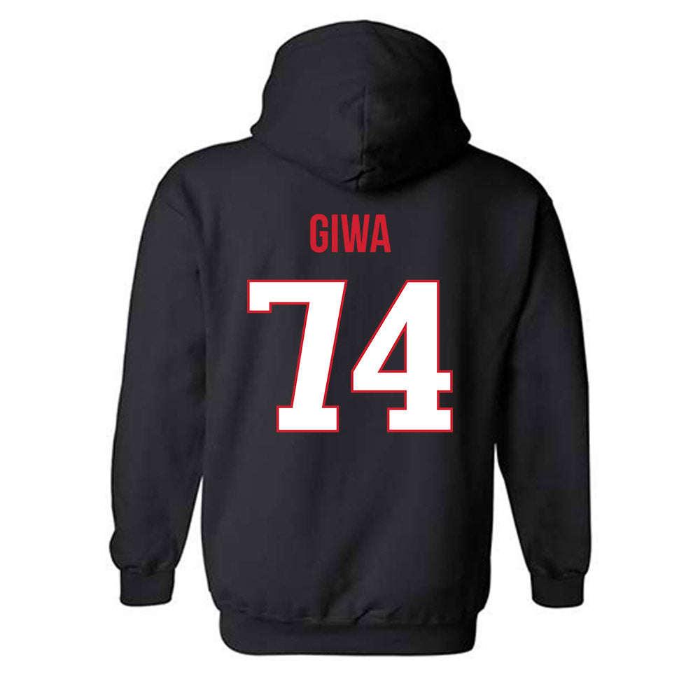 Rutgers - NCAA Football : Moshood Giwa - Replica Shersey Hooded Sweatshirt-1