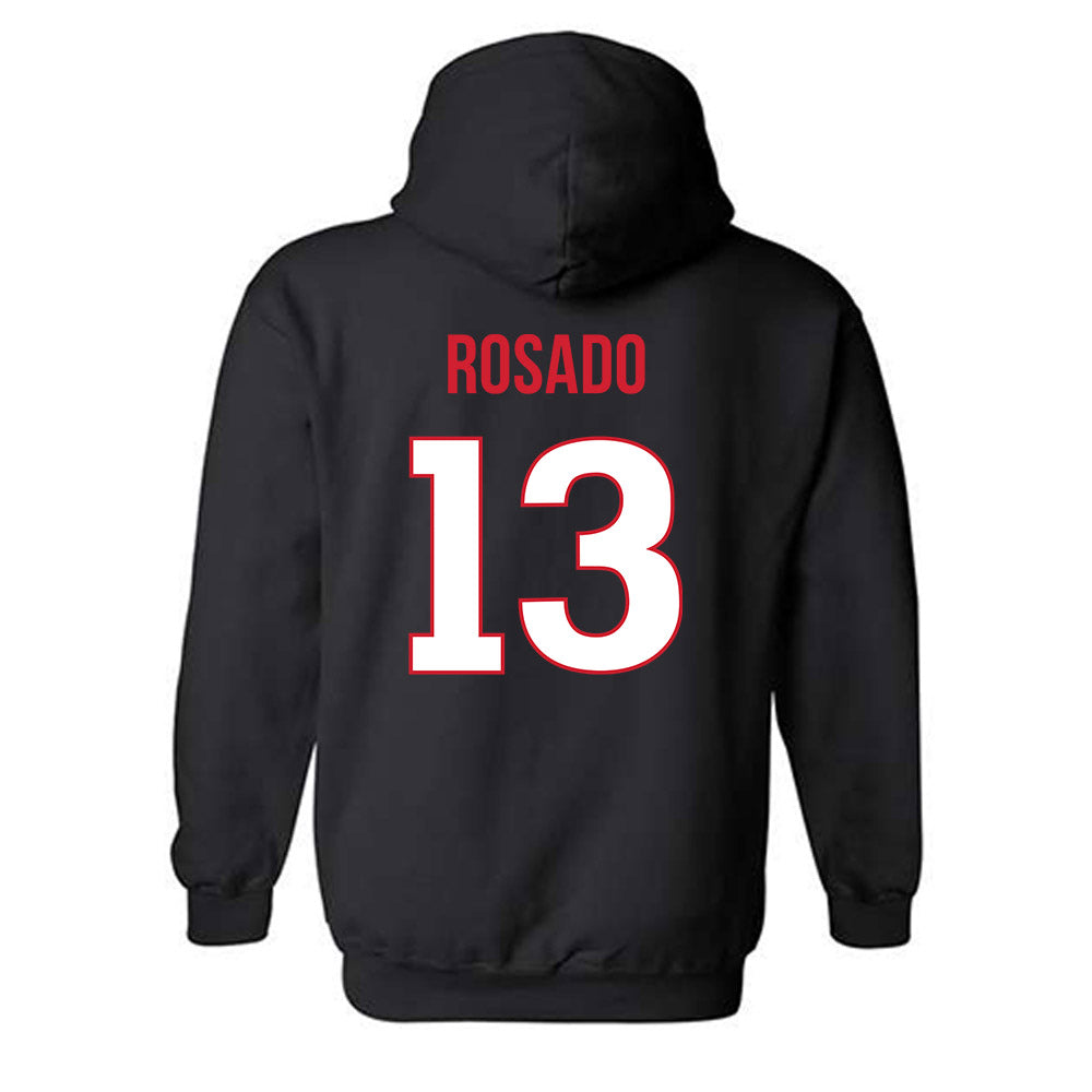 Rutgers - NCAA Baseball : Julius Rosado - Replica Shersey Hooded Sweatshirt-1