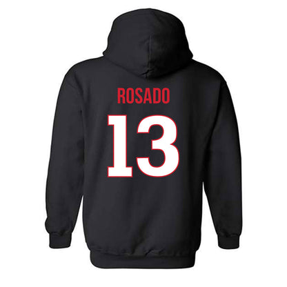 Rutgers - NCAA Baseball : Julius Rosado - Replica Shersey Hooded Sweatshirt-1