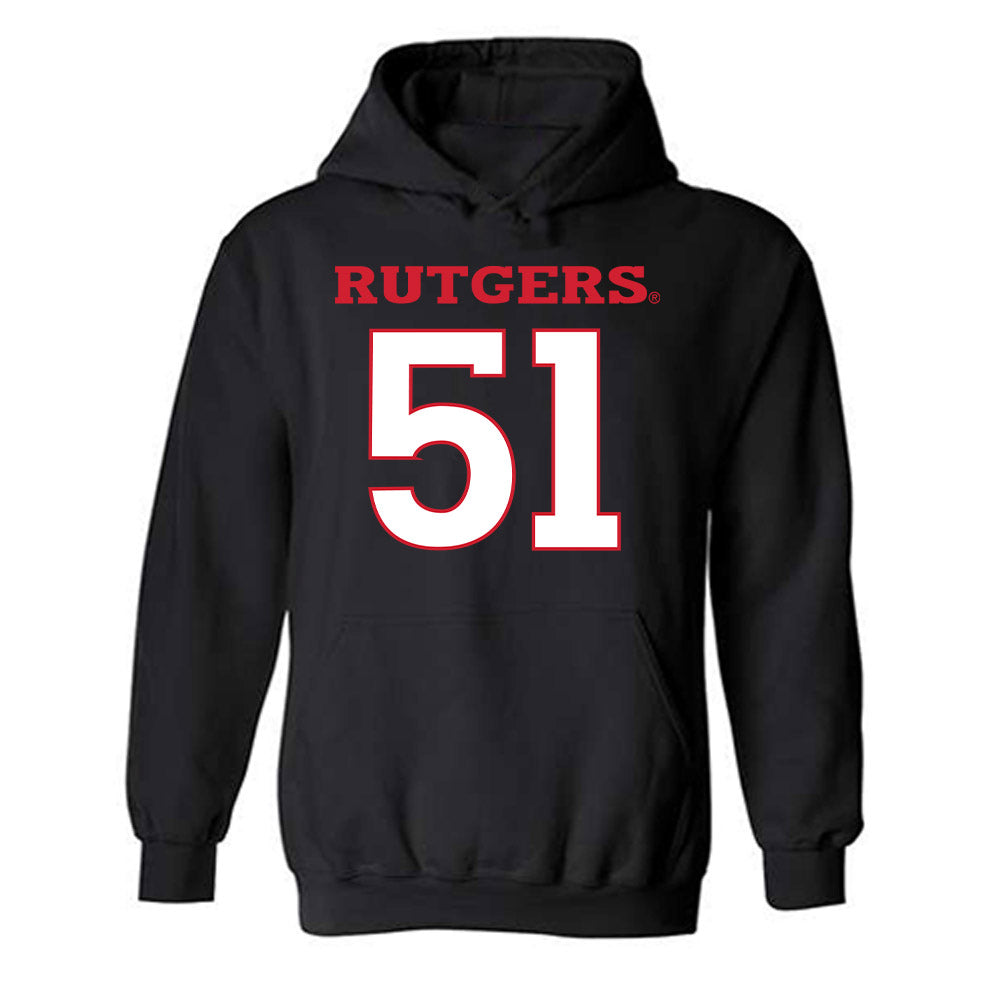 Rutgers - NCAA Football : Raymond Giacobbe - Replica Shersey Hooded Sweatshirt-0