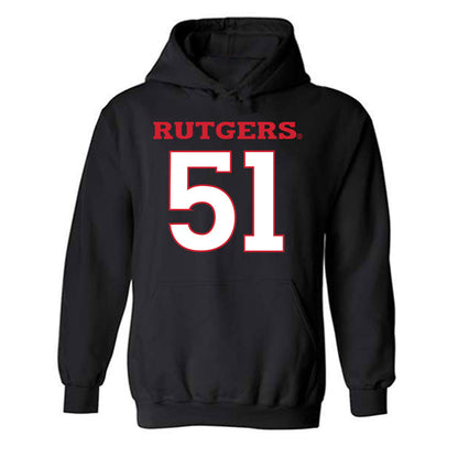 Rutgers - NCAA Football : Raymond Giacobbe - Replica Shersey Hooded Sweatshirt-0