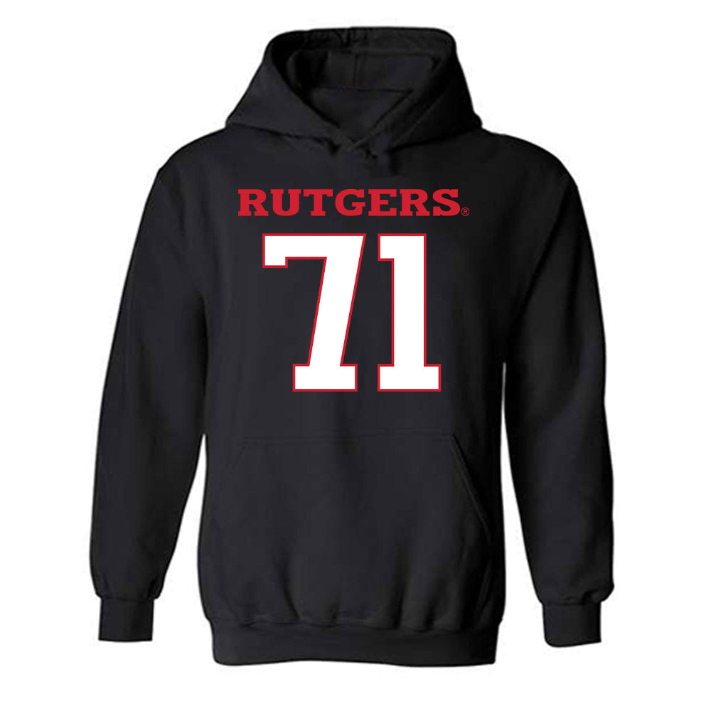 Rutgers - NCAA Football : Jared Smith - Replica Shersey Hooded Sweatshirt-0