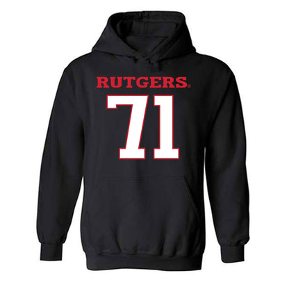 Rutgers - NCAA Football : Jared Smith - Replica Shersey Hooded Sweatshirt-0