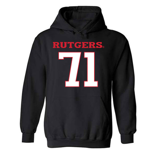 Rutgers - NCAA Football : Jared Smith - Replica Shersey Hooded Sweatshirt-0