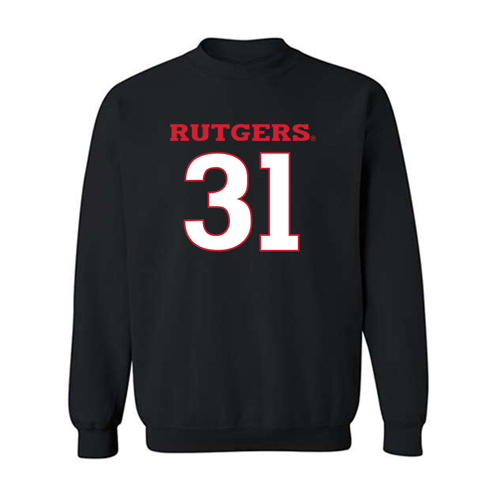Rutgers - NCAA Men's Soccer : Logan Brown - Replica Shersey Crewneck Sweatshirt-0