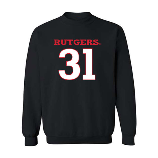 Rutgers - NCAA Men's Soccer : Logan Brown - Replica Shersey Crewneck Sweatshirt-0