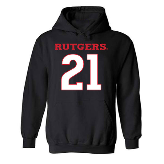 Rutgers - NCAA Women's Soccer : Sarah Martinez - Replica Shersey Hooded Sweatshirt-0