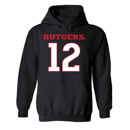 Rutgers - NCAA Football : Dylan Lonergan - Replica Shersey Hooded Sweatshirt-0