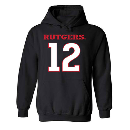 Rutgers - NCAA Football : Dylan Lonergan - Replica Shersey Hooded Sweatshirt-0