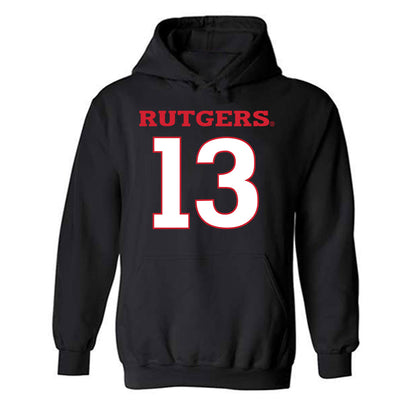 Rutgers - NCAA Baseball : Julius Rosado - Replica Shersey Hooded Sweatshirt-0