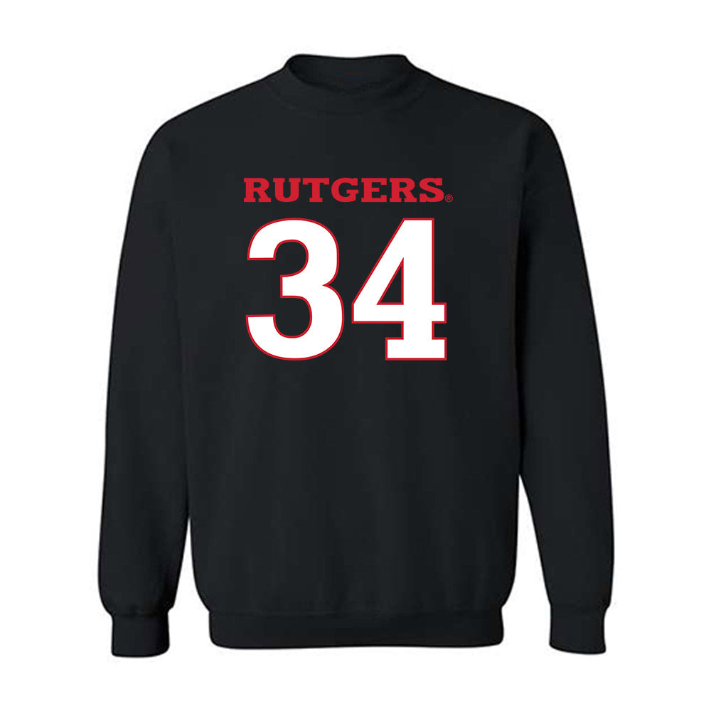 Rutgers - NCAA Baseball : Carrie Sweeney - Replica Shersey Crewneck Sweatshirt-0