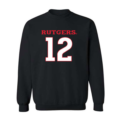 Rutgers - NCAA Football : Dylan Lonergan - Replica Shersey Crewneck Sweatshirt-0