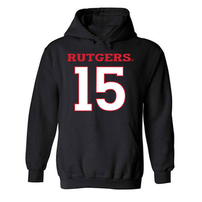 Rutgers - NCAA Softball : Kelsie Riggan - Replica Shersey Hooded Sweatshirt-0