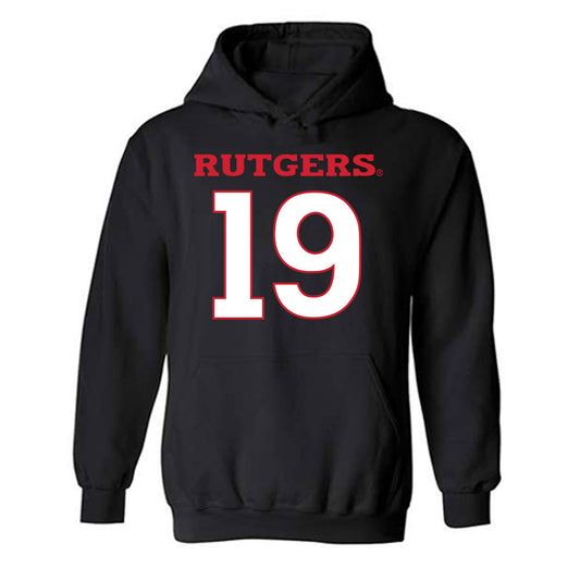 Rutgers - NCAA Softball : Kelsey Hoekstra - Replica Shersey Hooded Sweatshirt-0