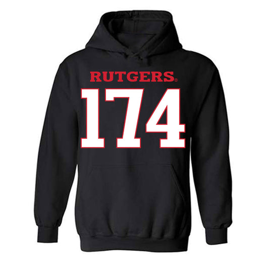 Rutgers - NCAA Wrestling : Nate Blanchette - Replica Shersey Hooded Sweatshirt-0