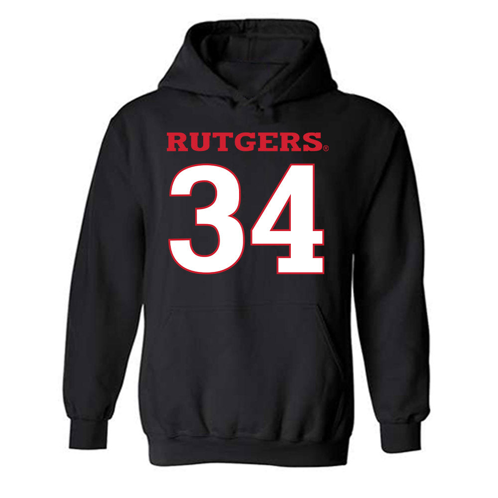 Rutgers - NCAA Baseball : Carrie Sweeney - Replica Shersey Hooded Sweatshirt-0