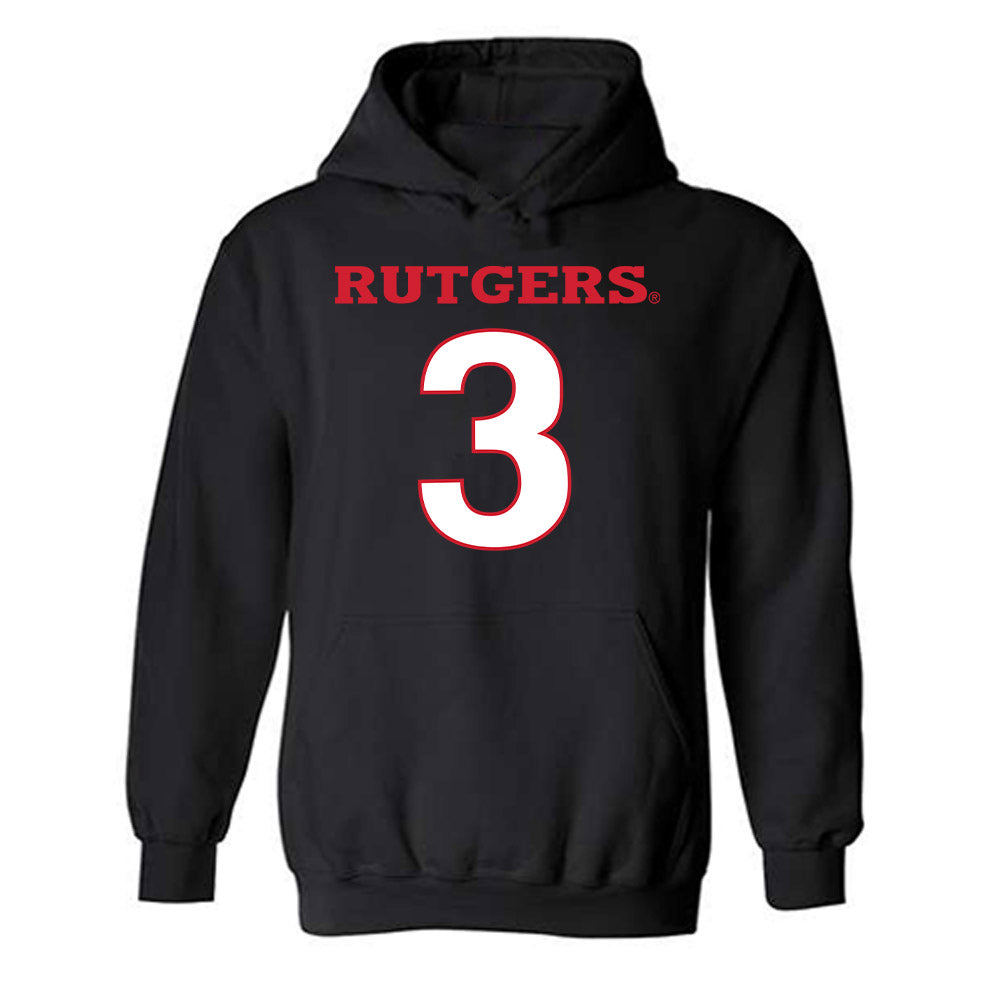 Rutgers - NCAA Football : Antwan Raymond - Replica Shersey Hooded Sweatshirt-0