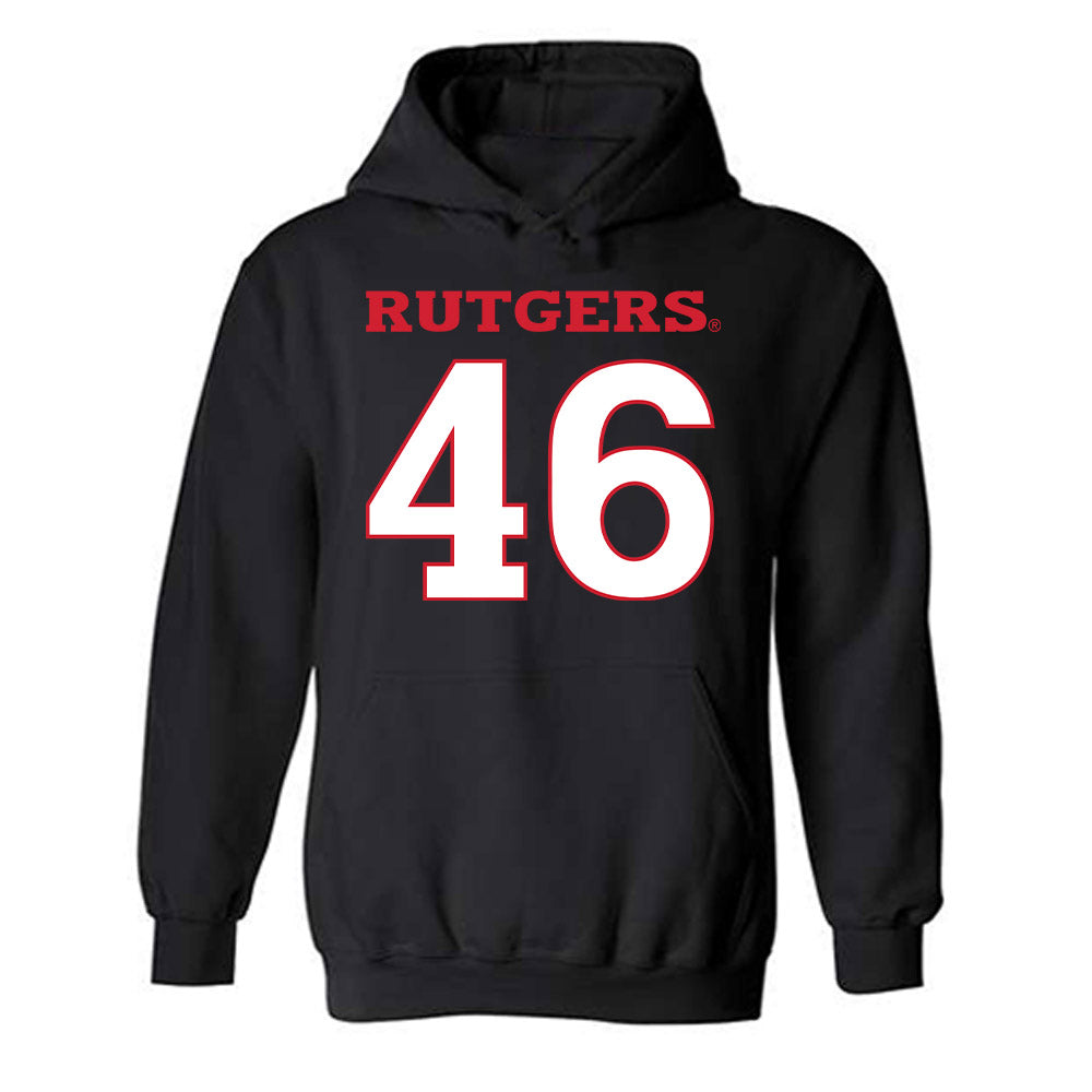 Rutgers - NCAA Baseball : Kevin Novobilsky - Replica Shersey Hooded Sweatshirt-0