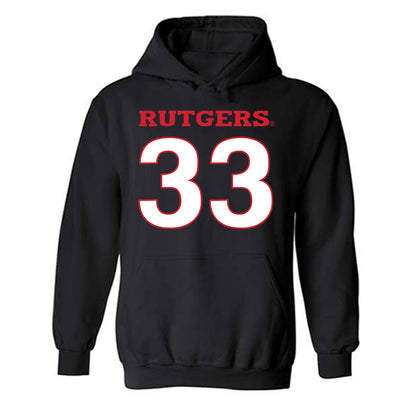 Rutgers - NCAA Football : John Insinga - Replica Shersey Hooded Sweatshirt-0