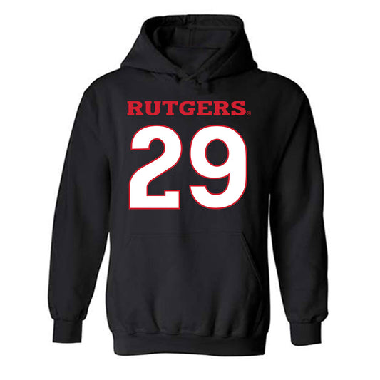 Rutgers - NCAA Football : Dane Pizzaro - Replica Shersey Hooded Sweatshirt-0