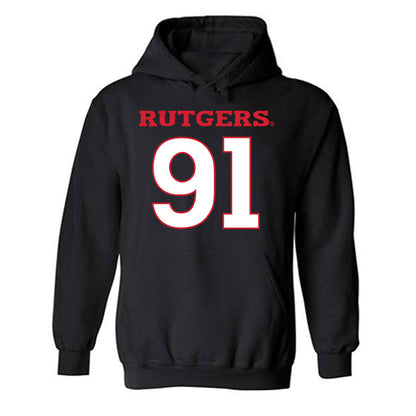 Rutgers - NCAA Football : Jaedin Lee - Replica Shersey Hooded Sweatshirt-0