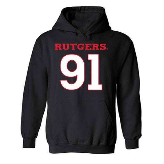 Rutgers - NCAA Football : Jaedin Lee - Replica Shersey Hooded Sweatshirt-0