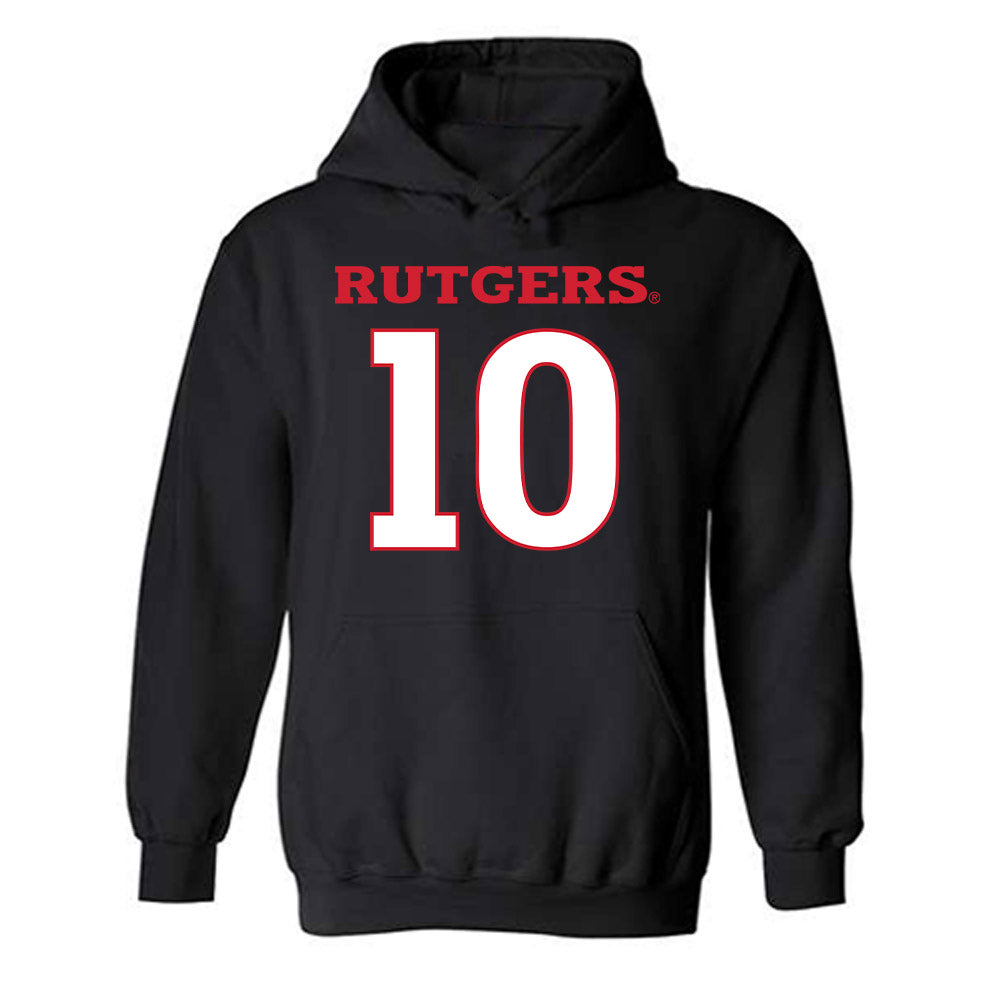 Rutgers - NCAA Football : AJ Surace - Replica Shersey Hooded Sweatshirt-0
