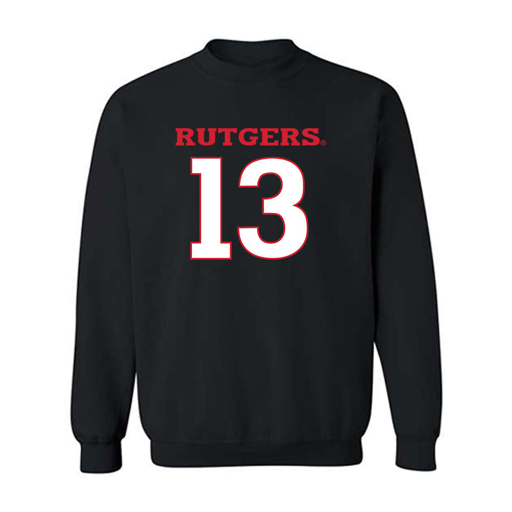 Rutgers - NCAA Women's Soccer : Audrey Cain - Replica Shersey Crewneck Sweatshirt-0