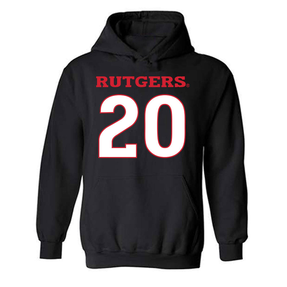 Rutgers - NCAA Baseball : Vincent Borghese - Replica Shersey Hooded Sweatshirt-0