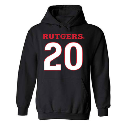 Rutgers - NCAA Baseball : Vincent Borghese - Replica Shersey Hooded Sweatshirt-0