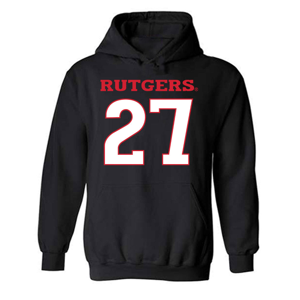 Rutgers - NCAA Baseball : Gabe Rivera - Replica Shersey Hooded Sweatshirt-0