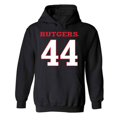 Rutgers - NCAA Women's Basketball : Tara Daye - Replica Shersey Hooded Sweatshirt-0
