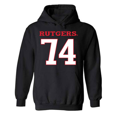 Rutgers - NCAA Football : Moshood Giwa - Replica Shersey Hooded Sweatshirt-0