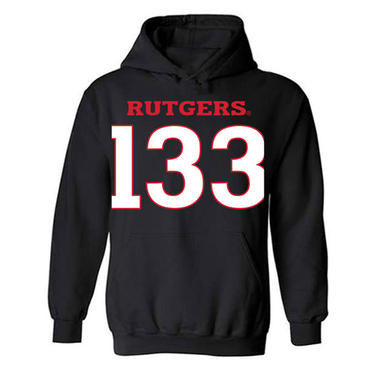 Rutgers - NCAA Wrestling : Brett Ungar - Replica Shersey Hooded Sweatshirt-0