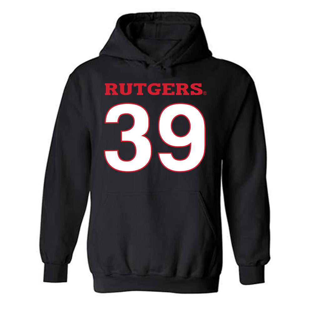 Rutgers - NCAA Baseball : Zachary Gleason - Replica Shersey Hooded Sweatshirt-0