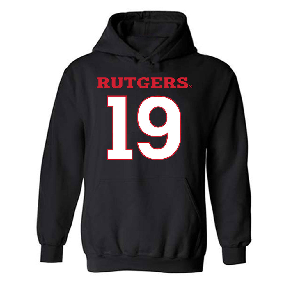 Rutgers - NCAA Baseball : Zack Konstantinovsky - Replica Shersey Hooded Sweatshirt-0