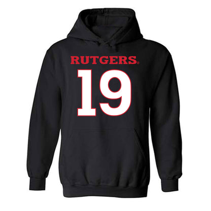 Rutgers - NCAA Baseball : Zack Konstantinovsky - Replica Shersey Hooded Sweatshirt-0