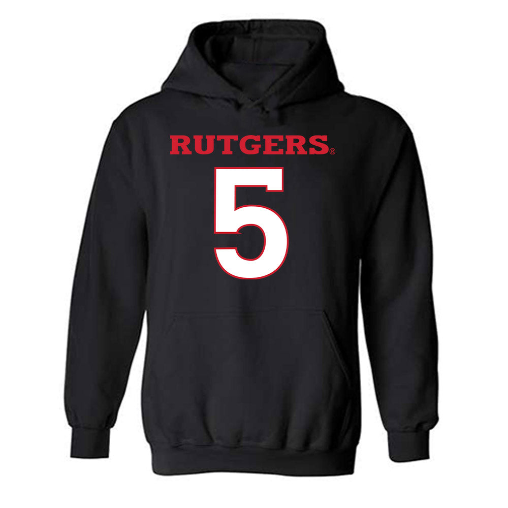Rutgers - NCAA Men's Lacrosse : Kasey Mongillo - Replica Shersey Hooded Sweatshirt-0