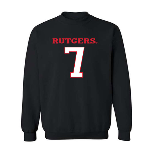 Rutgers - NCAA Women's Basketball : Precious Gem Wheeler - Replica Shersey Crewneck Sweatshirt-0