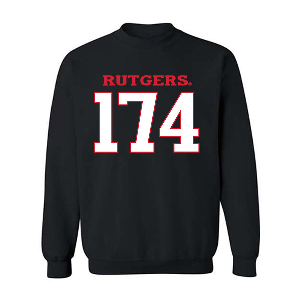 Rutgers - NCAA Wrestling : Nate Blanchette - Replica Shersey Crewneck Sweatshirt-0