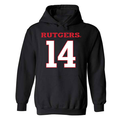 Rutgers - NCAA Football : RJ Johnson - Replica Shersey Hooded Sweatshirt-0