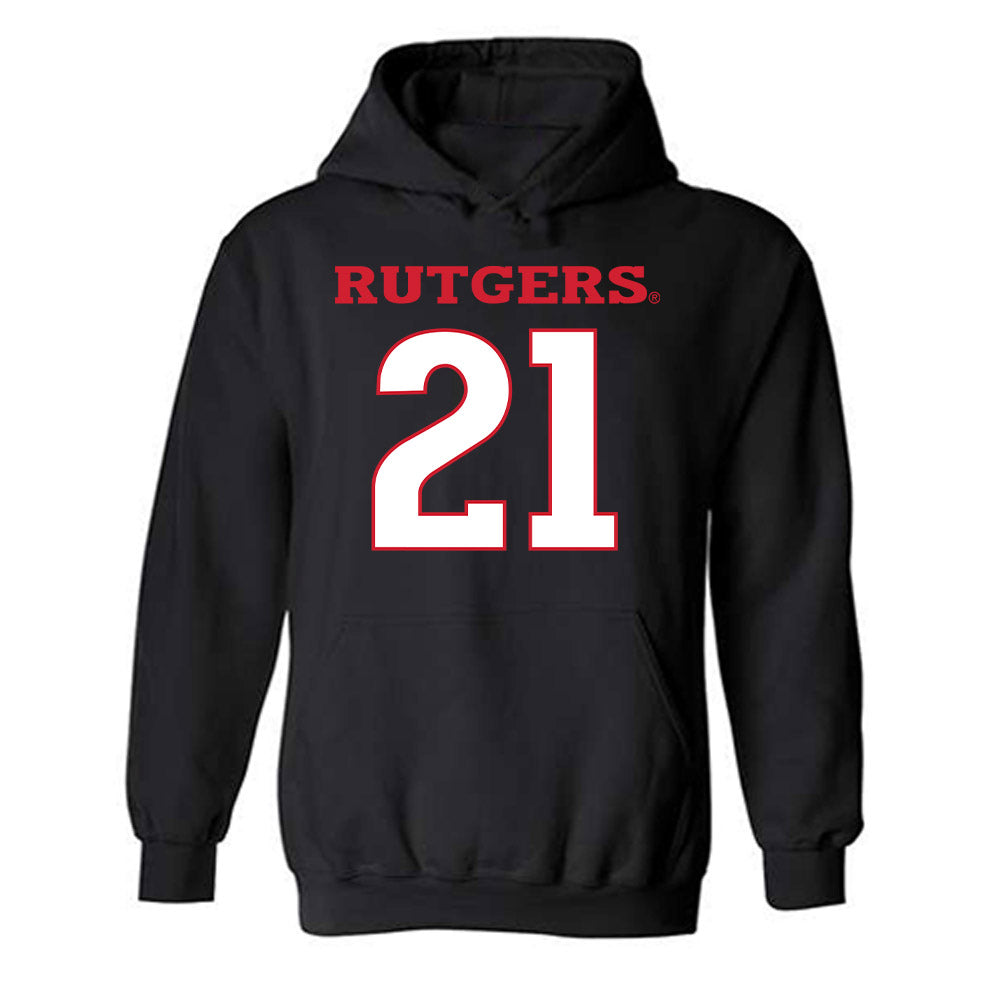 Rutgers - NCAA Men's Lacrosse : Duke Richman - Replica Shersey Hooded Sweatshirt-0
