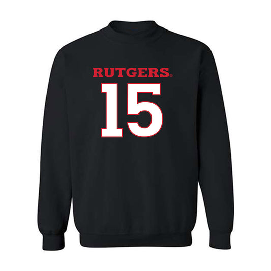 Rutgers - NCAA Men's Soccer : Simon Gorczowski - Replica Shersey Crewneck Sweatshirt-0
