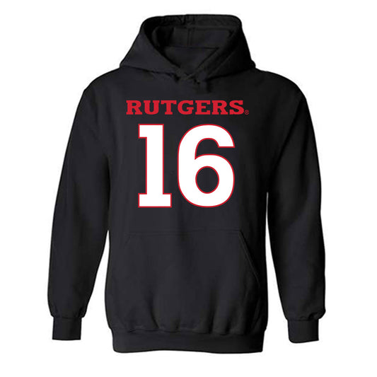 Rutgers - NCAA Women's Field Hockey : Samantha Arnold - Replica Shersey Hooded Sweatshirt-0