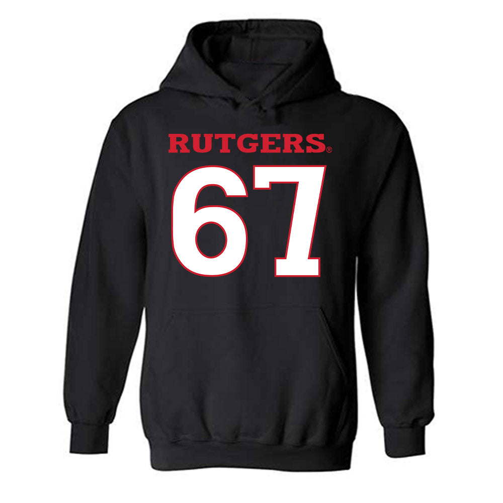Rutgers - NCAA Football : Christopher Vigna - Replica Shersey Hooded Sweatshirt-0