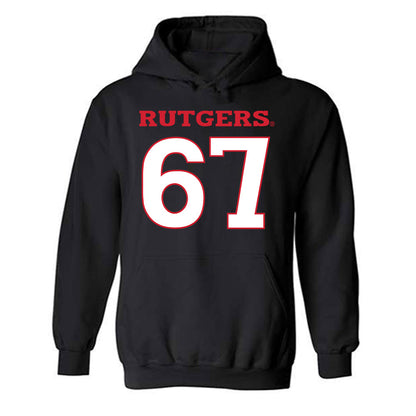 Rutgers - NCAA Football : Christopher Vigna - Replica Shersey Hooded Sweatshirt-0