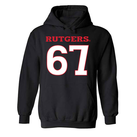 Rutgers - NCAA Football : Christopher Vigna - Replica Shersey Hooded Sweatshirt-0