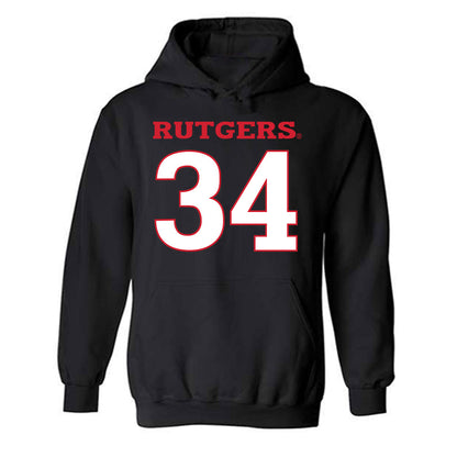 Rutgers - NCAA Women's Lacrosse : Alexa Corbin - Replica Shersey Hooded Sweatshirt-0